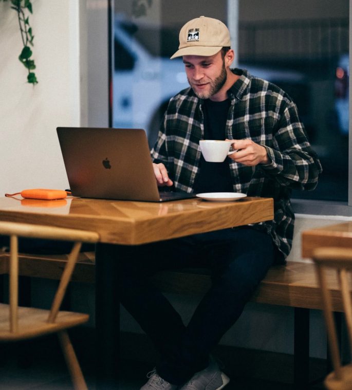 Person looking for temporary work checking temp agency's references